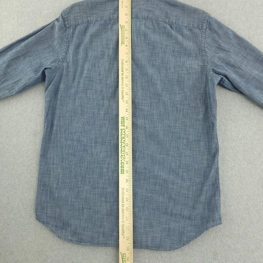 Banana Republic Shirt Mens M Blue Chambray Long Sleeve Button Up Soft Wash